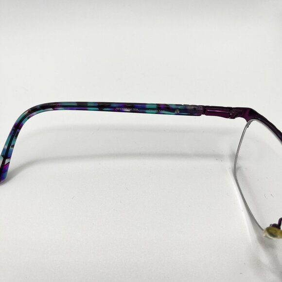 Wittnauer Charlene Half Rim Violet Tortoise Metal Eyeglasses Frame 54 x 16 145 - Picture 4 of 6